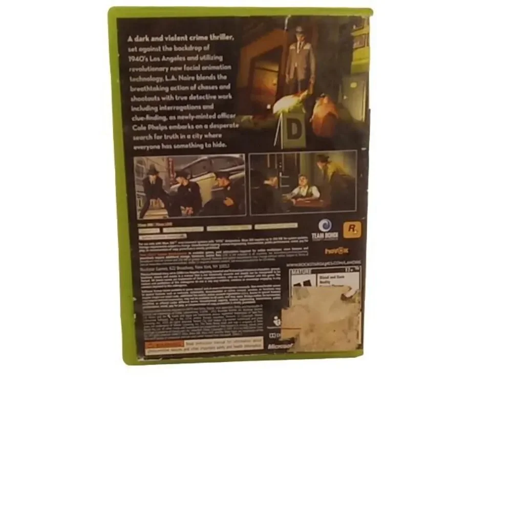 LA NOIRE From‎ Rockstar Games for Xbox 360